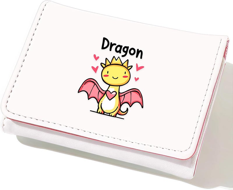 BJDAMAI Dragon Wallet For Teens Kids Girls Age 6,7,8,9,10,11,12, Small Slim Thin Mini Compact Women Wallet, Animal Lovers Gifts Stuff, Cash Card Coin Pocket Window For Female! - Image 1